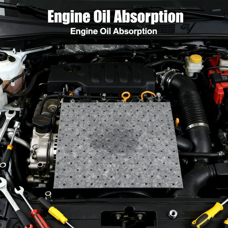 Oil Absorbent Pads Spill Absorbent Mats Oil Spill Pads for Oil-Based & Water-Based Fluids Liquid Home Garage Fluid Catch Mat