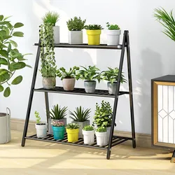 Balcony Flower Rack Stainless Steel Multi-Layer Indoor Floor Fleshy Living Room Flower Rack Flower Pot Rack Hanging Pot Rack