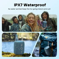 TRIBIT StormBox Mini Bluetooth Speaker, 12W 360° Sound With XBass, LEDs, 12 Hours playtimes, IPX7 Waterproof, For Hiking/Outdoor - Image 6