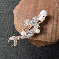 Exquisite Pearl Mermaid Brooch for Men Women Fashion Luxury Animal Brooches Pins Jewelry Accessories Party Gifts 2024 Trend 3