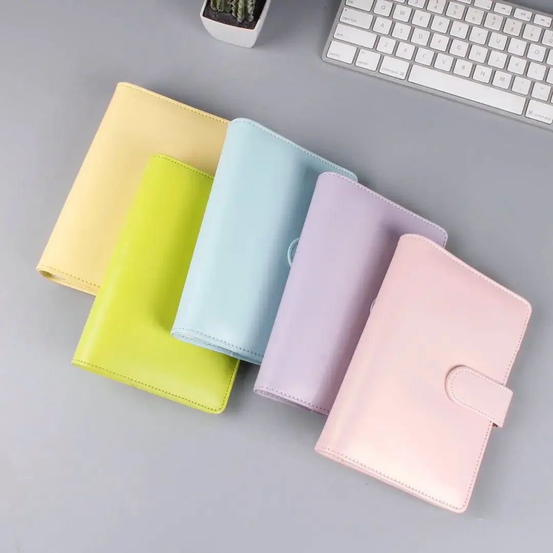 Macaroon Series 18-Color Leather Binder Notebook Cover