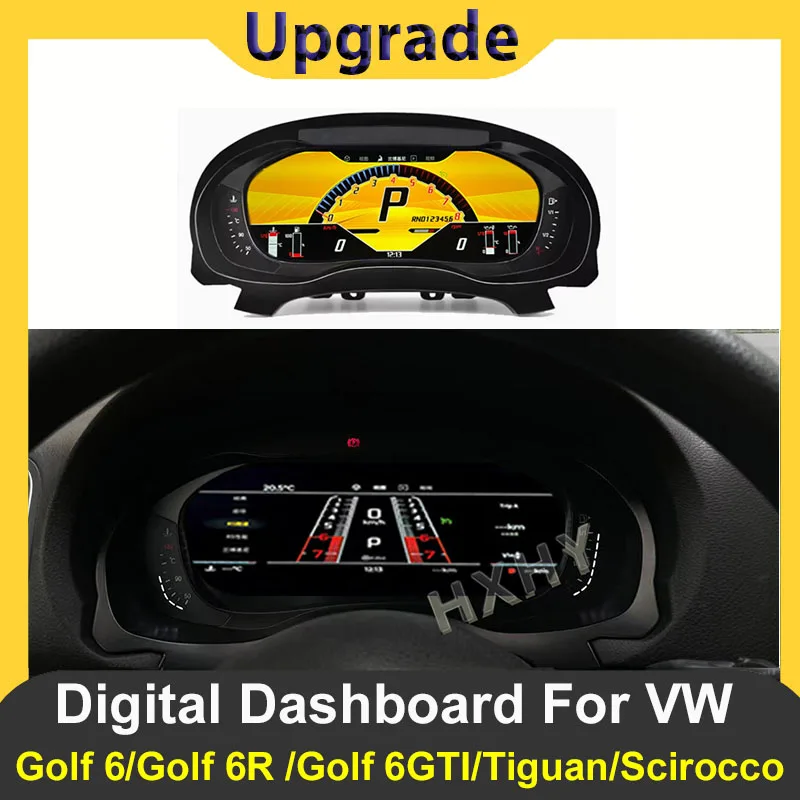 CockPit de instrumentos digitales para coche, para Volkswagen VW Scirocco Tiguan Golf 6 GTI LCD, velocímetros, reproductor de tablero, novedad de 2025 1