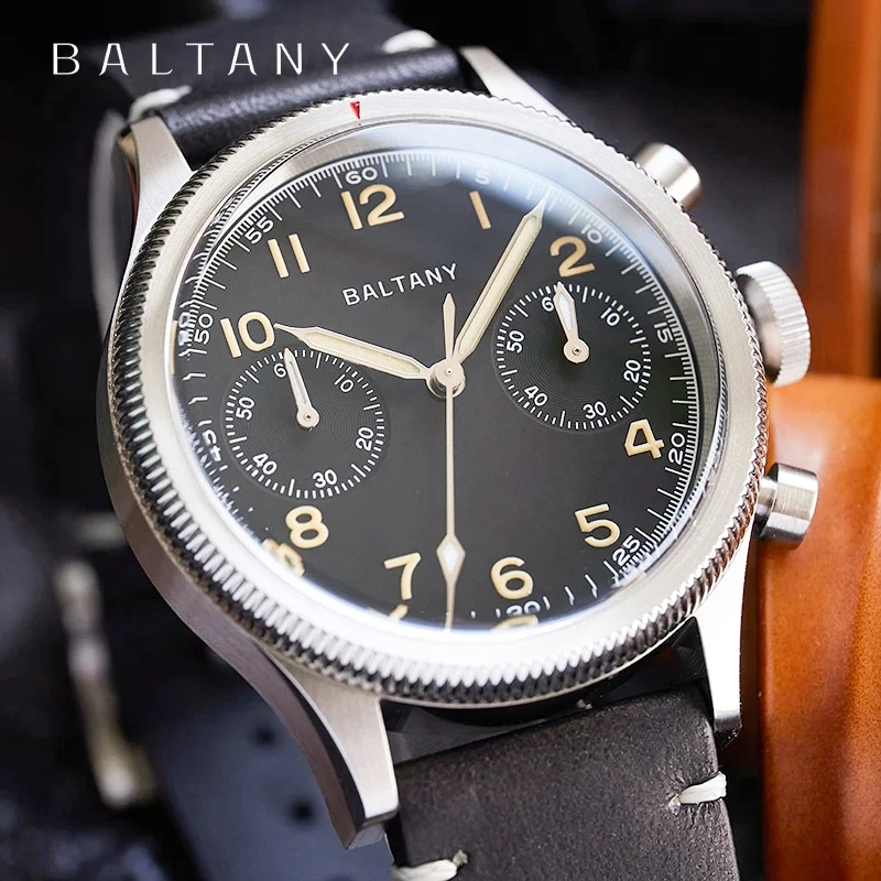 

Baltany военный мужской кварцевый хронограф Miyota 6S21 сапфир 39,8 мм нержавеющая сталь водонепроницаемые 5Bar Reloj Hombre часы для мужчин