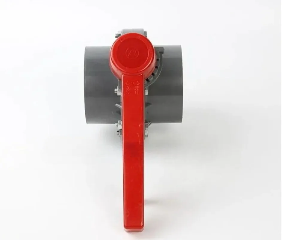 PVC 버터플라이 밸브 소켓형 디스크 DN 160MM 관개용 버터플라이 밸브 플라스틱 일체형 버터플라이 밸브
