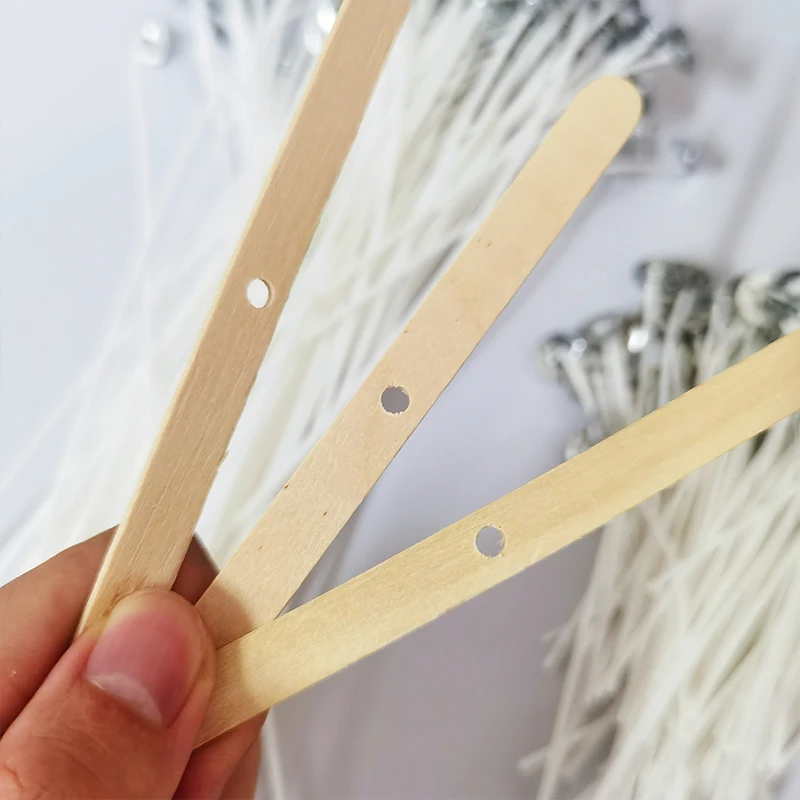 Description Picture 3 of item103pcs/set Original Smokeless Candle Wicks Soy Wax Core Woven Cotton Core Kerosene Lamp Wax Line Wood Accessories Candles Making