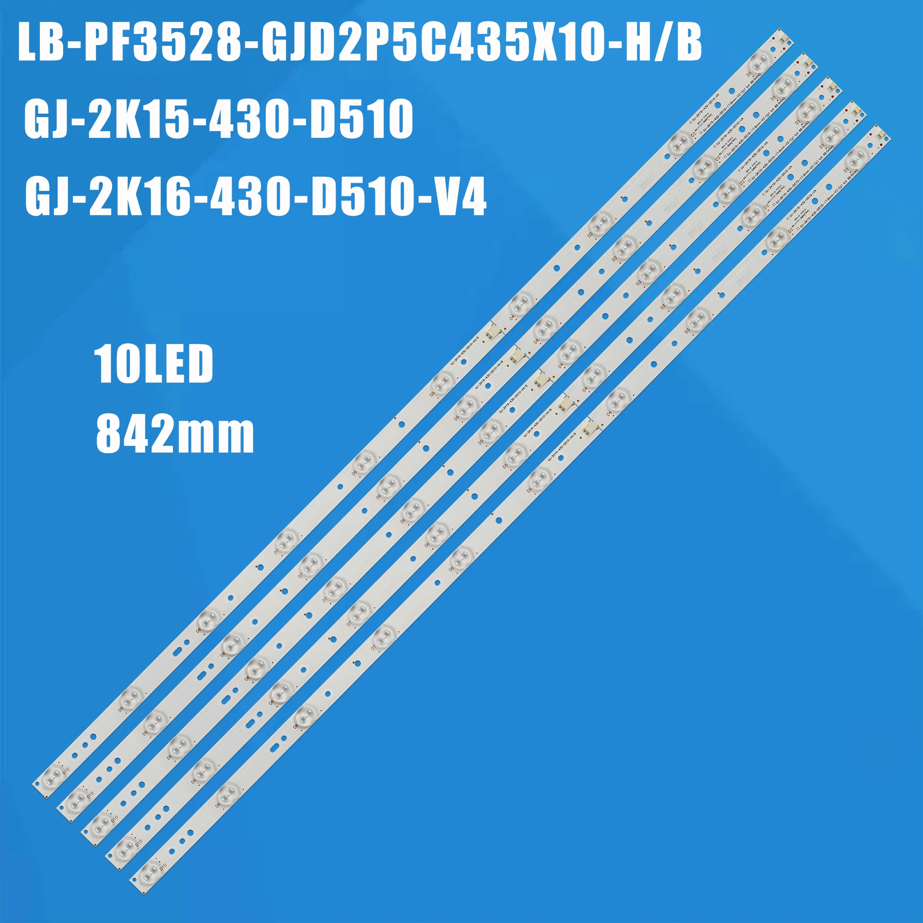 LED-Backlight-strip-10-Lamp-For-Philips-43-TV-43PFT4131-43PFS5301-GJ ...