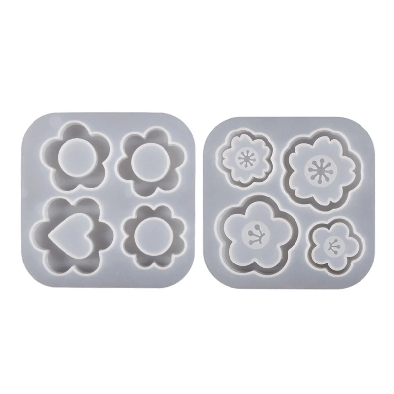

Diy Crystal Epoxy Mould Quicksand Flower Mould Pendant Silicone Ornament Mold K3ND