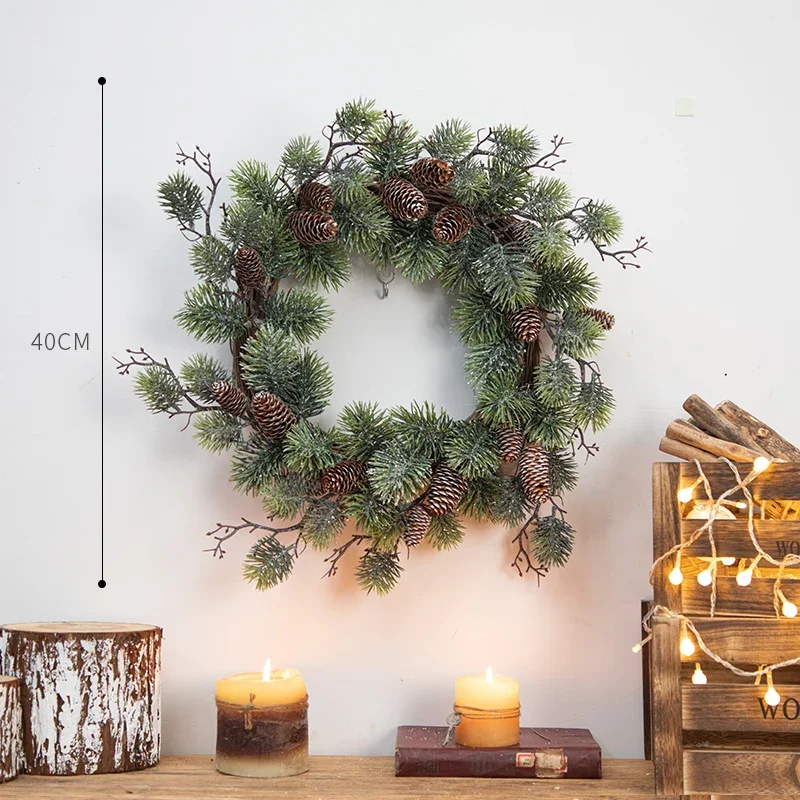 Knstliche Weihnachtsgirlande Mit Beeren & Tannenzapfen 4M - 2 Stck  Festliche Dekoration Festliche Dekoration Kamin Tisch