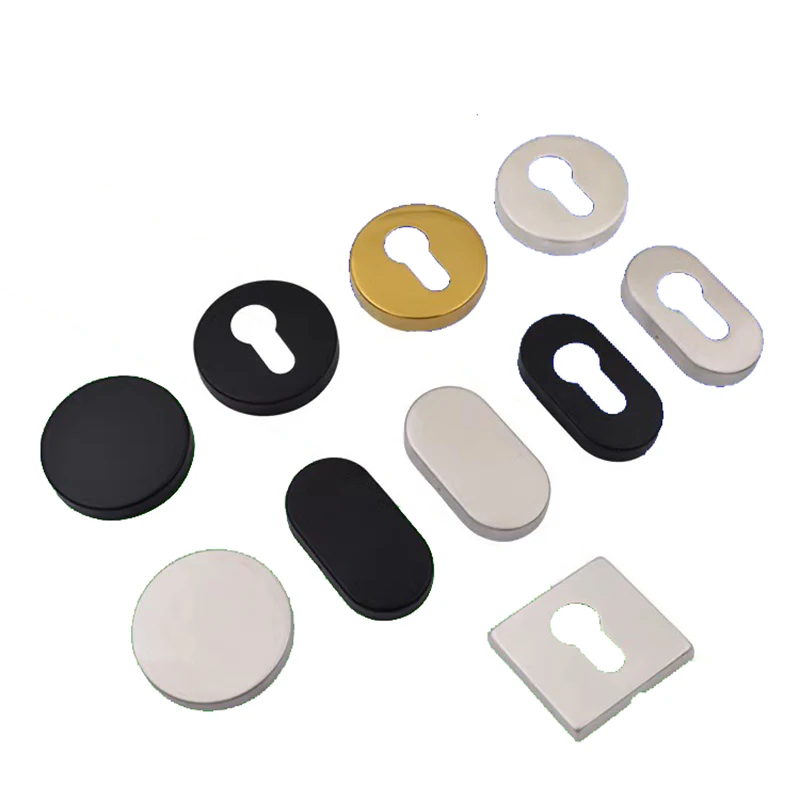 Door lock cylinder Door lock accessories 2pcs Stainless Steel Oval Keyhole Cover