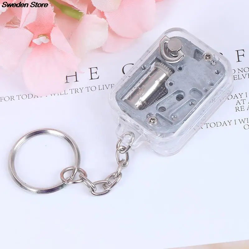 1PC Music Box Movement DIY Play Set Mechanical Metal Music Boxes Clockwork Keychain Gift Home Decor Random