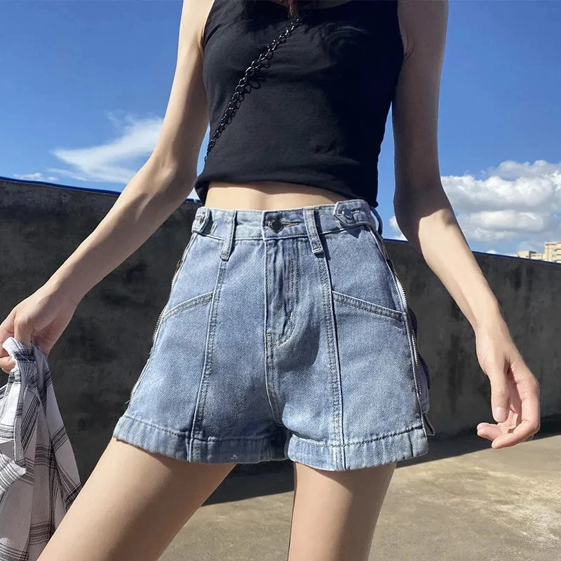 2023 primavera moda feminina todos os jogos reta solta perna larga calças  de brim casual cintura alta inferior harajuku namorado urbano denim calças  - AliExpress