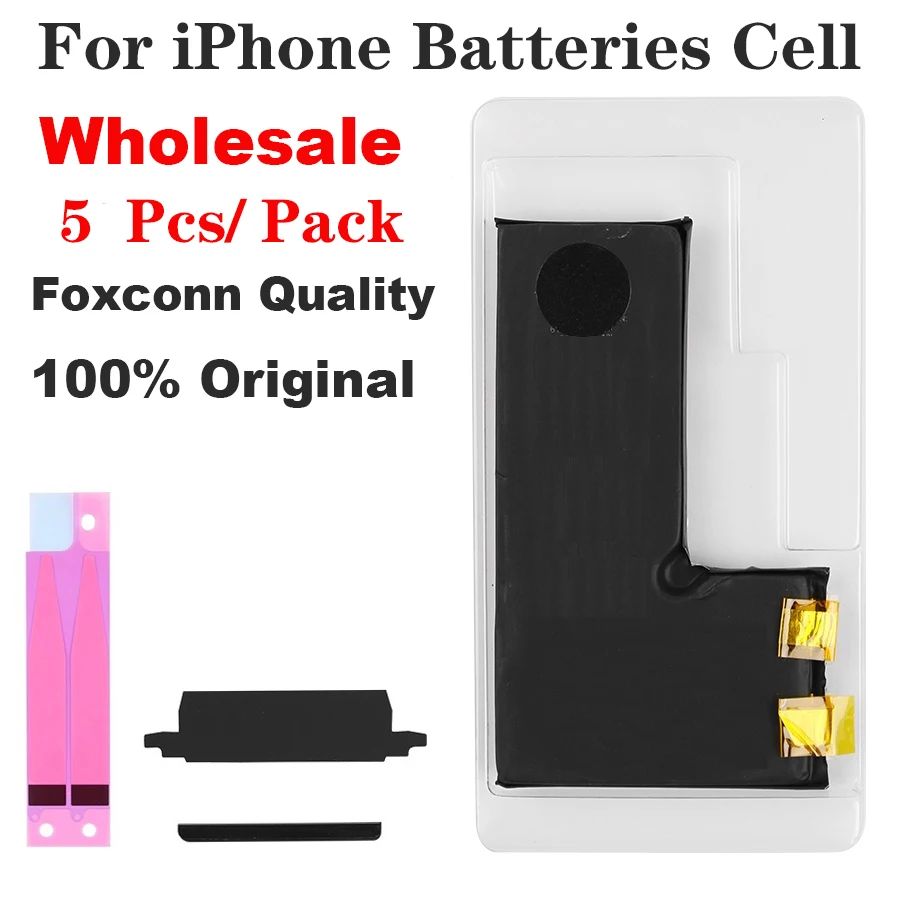 

5 Pcs/lot Rechargeable Battery Cell No Flex For iPhone XR XS 11 Pro 12 13 Max Mini SE2020 Repair Tools Corby Bolts Kit Sets