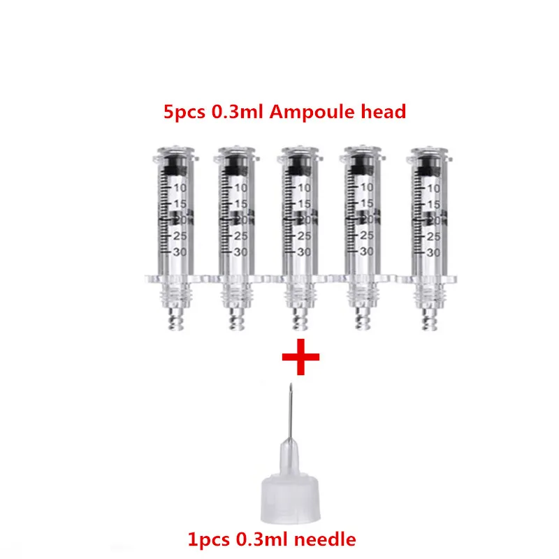 0.5ml/0.3ml Disposable Syringe Ampoule Head Needles Independent Sterile Package No Needle Lip Filler Syringes Hyaluron Pen