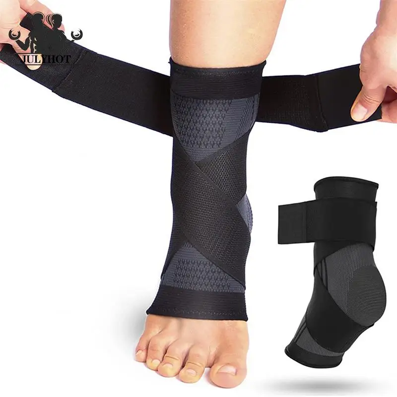 

1pc Ankle Support Compression Nylon Strap Belt Football Basketball Sports Brace Breathable Prevent Sprain Strap Ankle Protector