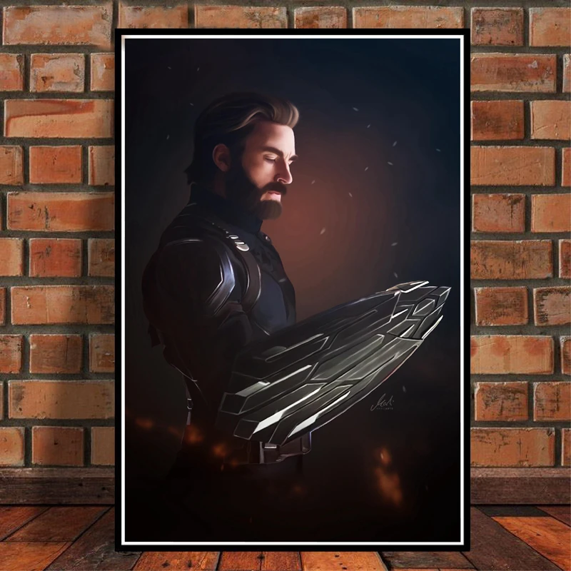 Captain America Poster Civil War Art Avengers Superhero Infinity War Prints Canvas Painting Picture Living Room Decoration