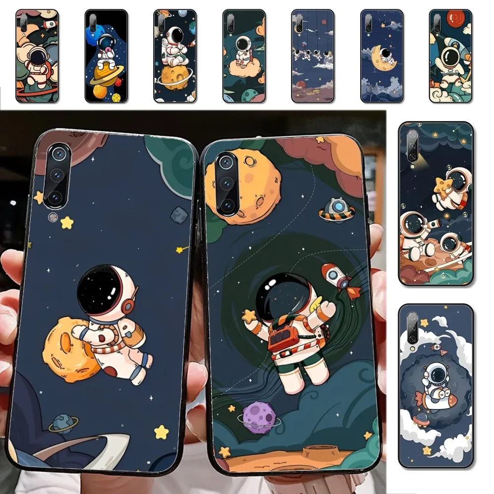 Custodia Per Telefono Astronauta Dei Cartoni Animati Per Xiaomi Mi 5X 8 9 10 11 12 Lite Pro 10T Pocox3Pro Pocom3 Note 10 Pro Lite