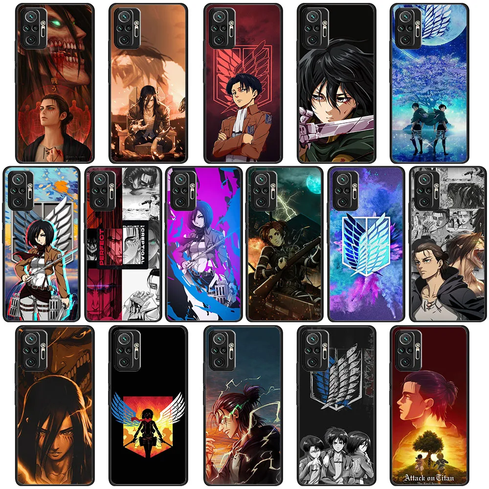 Custodia In Silicone Attack On Titan Kt-17 Per Iphone X Xs 7 8 11 12 14 Mini Pro Max Plus
