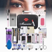Kit professionnel d'extension de faux cils, colle d'extension de cils de greffage, ensemble de permanente de cils bricolage, outils de curling de cils, 22 en 1 1