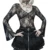 Cyber y2k Tops Women Aesthetic See Through Floral Lace Flared Long Sleeve T Shirt 2000s Goth Grunge Clothing Streetwear