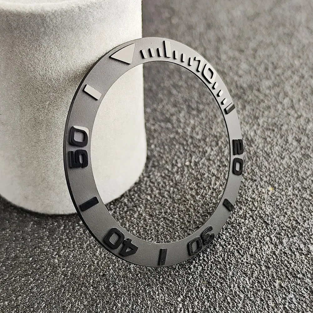 Blue Luminous Ceramic/Aluminum Watch Bezel Insert - Sloping 40mm