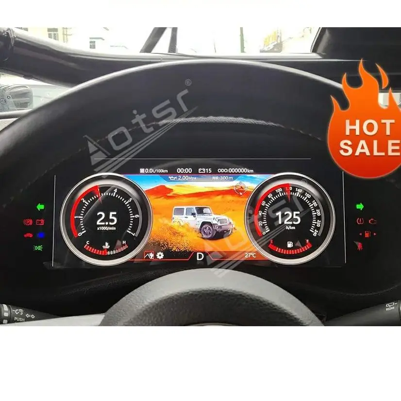 AOTSR 12.3 Inch For Jeep Wrangler 3 JK 2010+ Car LCD Cluster Instrument