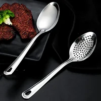 Cuillère passoire en acier inoxydable 304, louche filtrante, écumoire alimentaire, ustensiles de cuisine pratiques 1