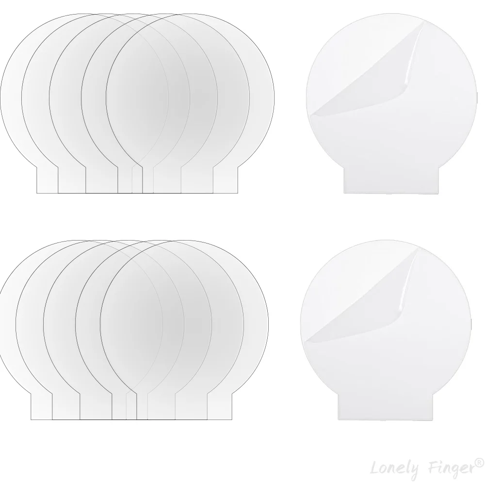 12Pcs2Acrylic 시트 LED 라이트베이스에 대 한 명확한 빈 캐스트 테이블 DIY 디스플레이에 대 한 필름과 두꺼운 라운드 투명 패널 보드