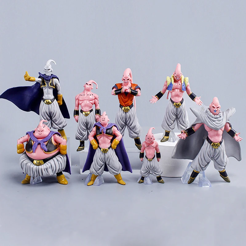 

Hot 8pcs/Set Dragon Ball Z Anime Figure Majin Buu Fat Buu PVC Action Figures Collection Model Toys For Children Adult Gifts