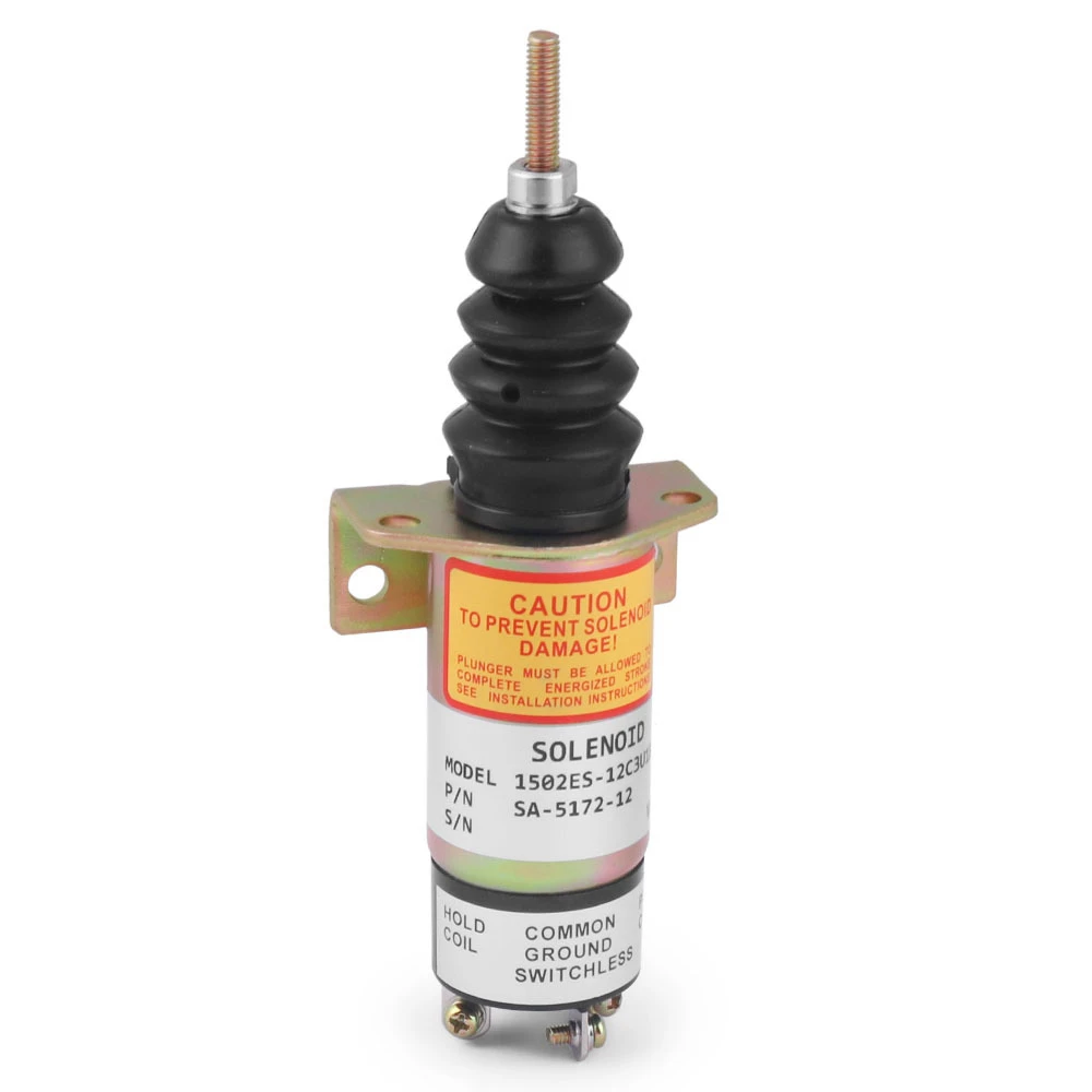 Car Stop Solenoid for Woodward 12V SA-5172-12 1502ES-12C3U1B2S1 with 3 Terminals