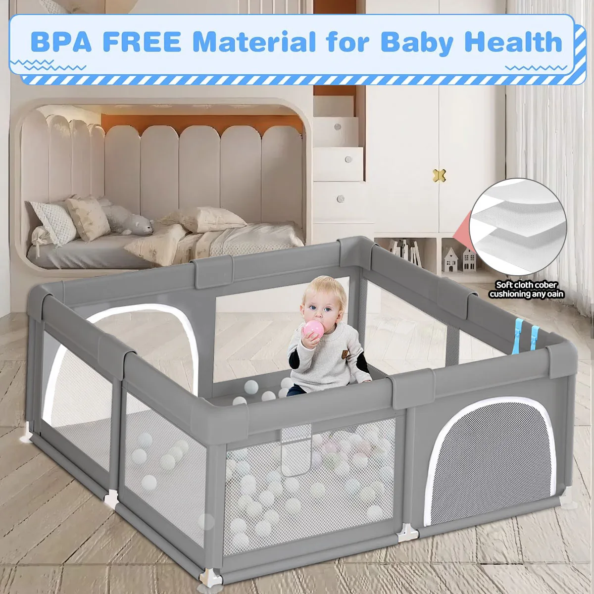 Indoor Baby Safety Playpen 5