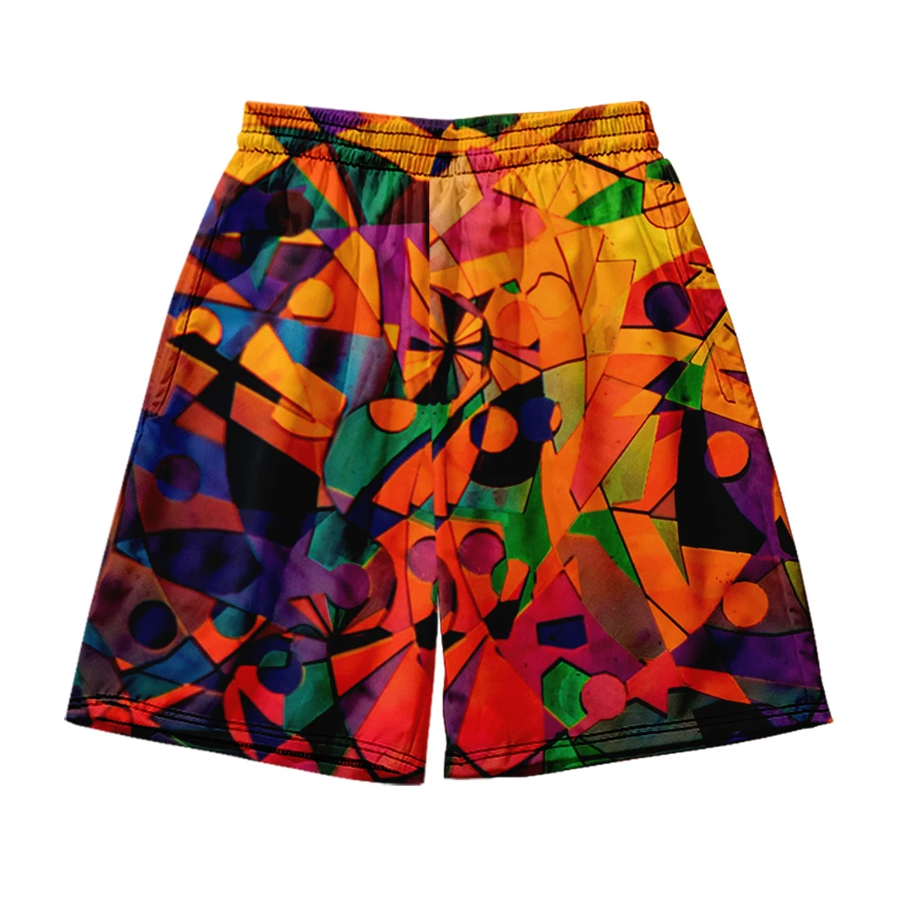 

Пляжные шорты Мужская и женская одежда 3D цифровая печать повседневные шорты модные трендовые штаны для пар 17