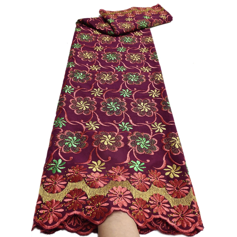 Venta al por mayor de tela de encaje de algodón africano bordado nigeriano  telas de encaje de gasa suiza 5 yardas de costura para vestido de fiesta de  boda de mujer - AliExpress, image size:1000x1000