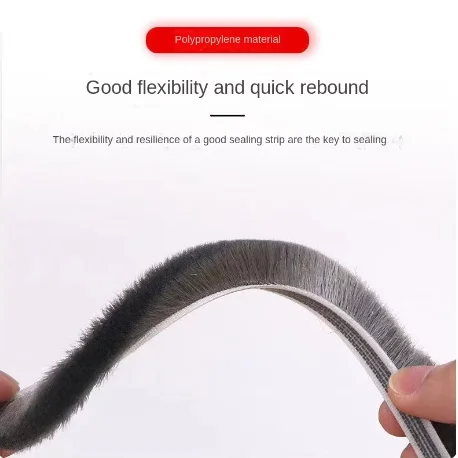 10 Meter Self-adhesive Sealing Wind-proof Brush Strip Home Door Window Sound Insulation Dust Strip Weather Stripping