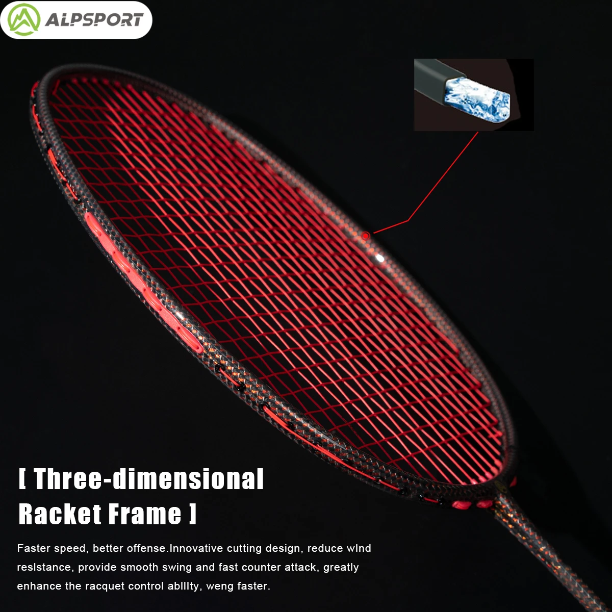 ALP K1 3U Offensive badminton racket Made of T800 high-hardness