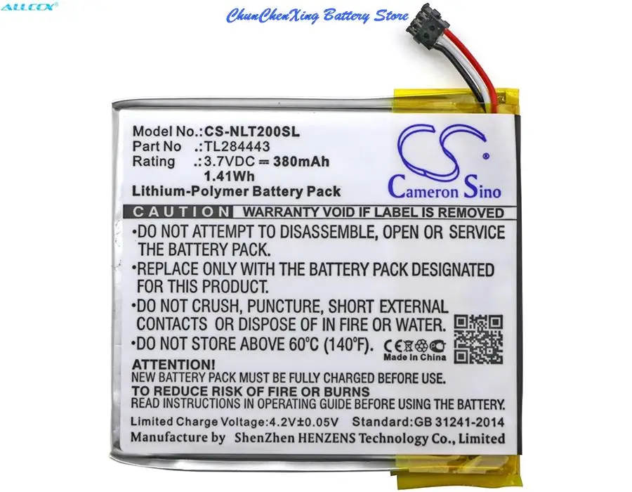 Batteria Cameron Sino 380Mah Per Nest A0013, Termostato Di Apprendimento 2A Generazione, 3A Generazione, T3007Es, T3008Us, Termostato E,