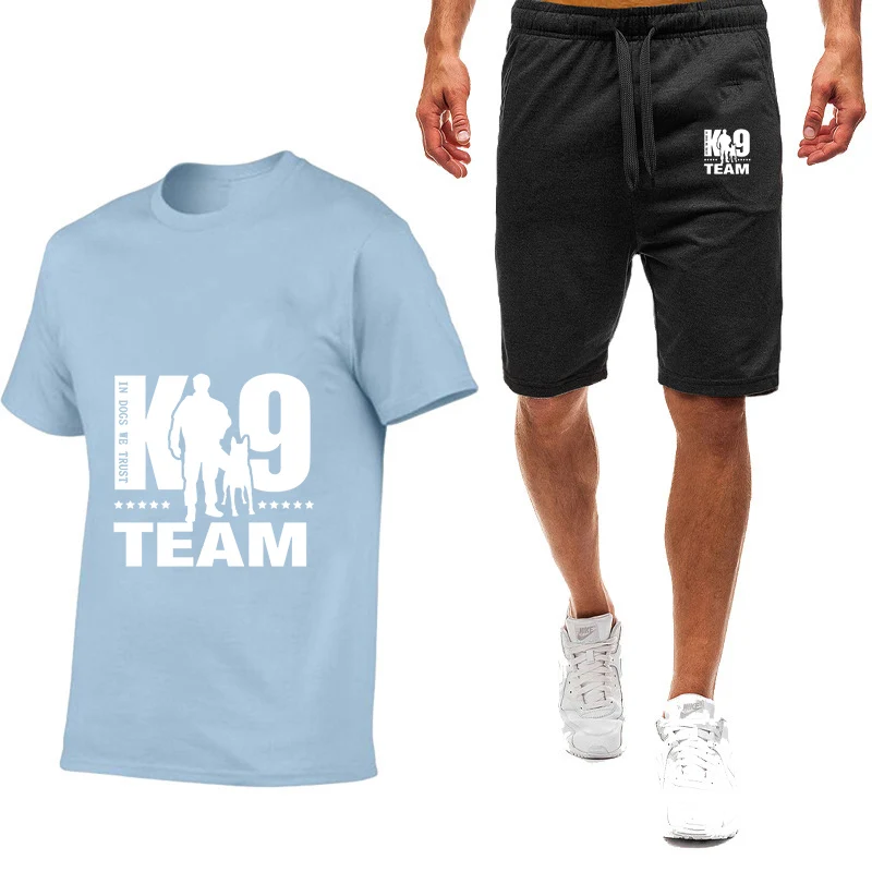 TRAINER K9 Team K9 Unit Malinois 23023 Summer Popular Men High Quality Comfort New Nine Color Short Sleeved Suit Casual Shorts