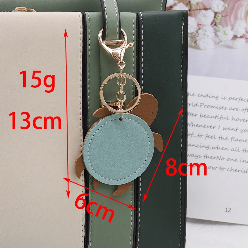 Portachiavi In Pelle AuPra Con Principessa 3D – Tartaruga Dorata, Divertente Regalo Donna