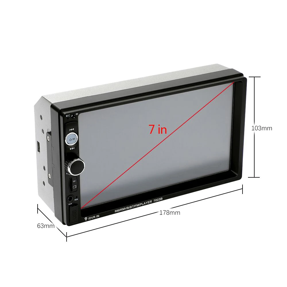 LeeKooLuu 2 Din Car Radio 2Din Autoradio Car Stereo Bluetooth FM Radio Audio AUX USB SD Android Mirrorlink Multimedia Player