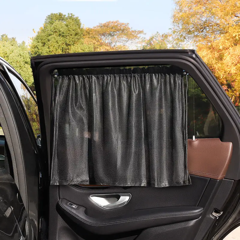 Car Sun Shade Curtains Side Window Sunshade Summer Sun Protection Light/UV Blocking Auto Privacy Blind Curtain