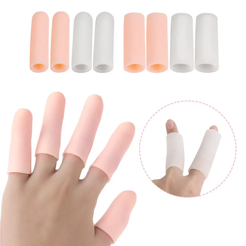 5pcs  Silicone Finger Protector Sleeve Cover Anti-cut Heat Resistant Finger Sleeves Great Cooking Kitchen Tools