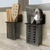 Plastic Wall-Mounted Drain Storage Rack Cosmetics Storage Box Chopstick Holder Pen Holder Kitchen Multifunctional Kitchen Basket 1