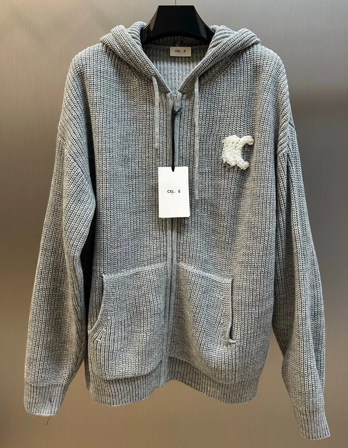 Moletom com capuz de malha de alta qualidade com logotipo no peito bordado para homens e mulheres respirável algodão absorvente de suor quente