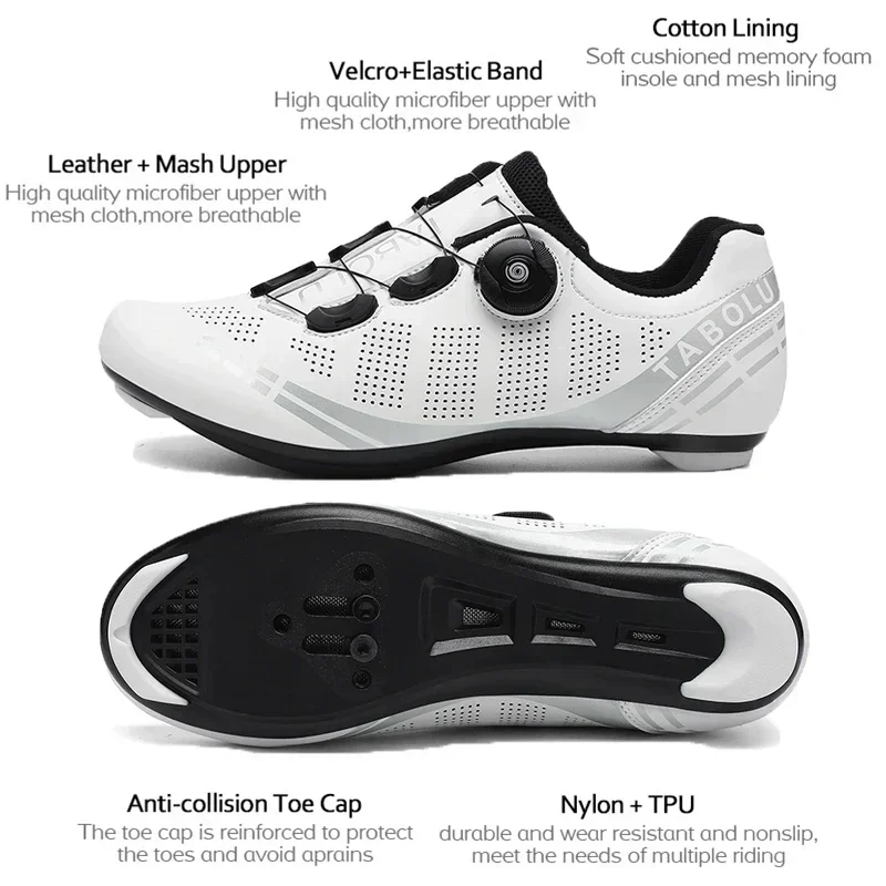 Men Cycling Shoes Professional MTB Road SPD Sneakers Bike Flat Racing for Men Breathable Mountain Biking Footwear Antiskid