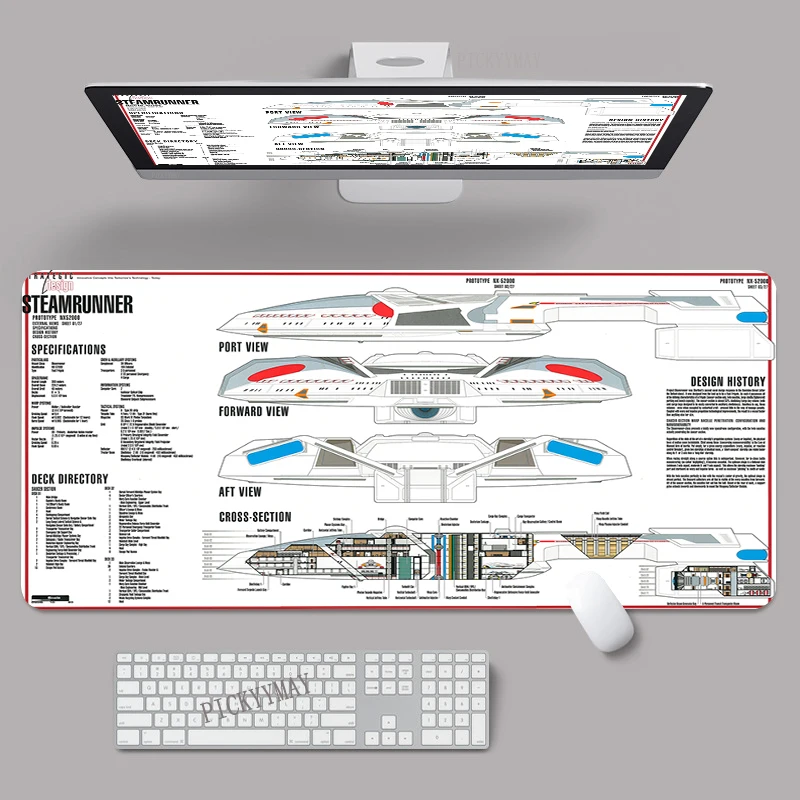 

Spacecraft design Mouse Pads Office Mousepad Keyboard Mats Desk Pad Mousepads XXL 90x40cm For Computer Gamer Mouse Mat