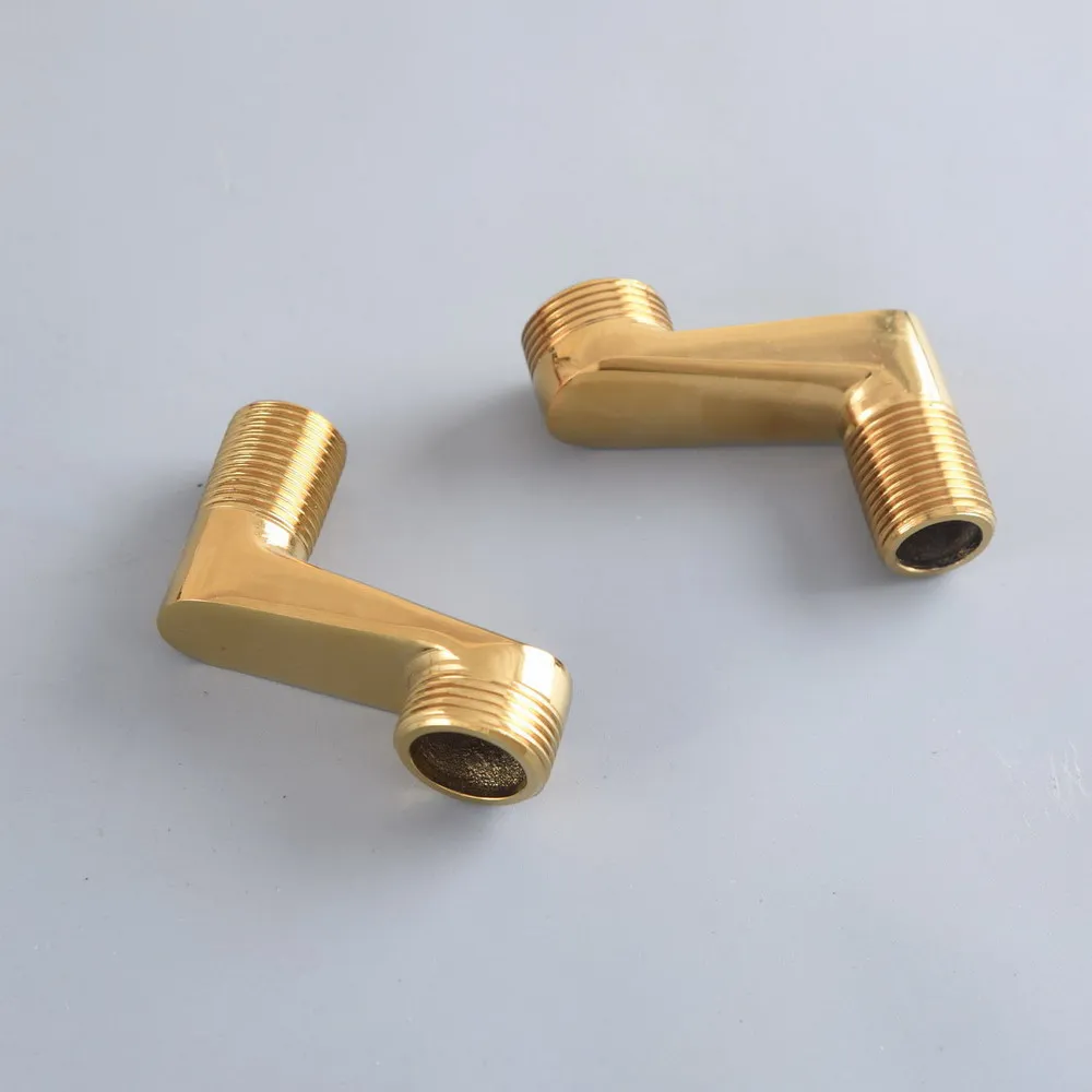 2 Pcs Gold Color Brass Claw Foot Bathtub Faucet Adjustable Swing Arms Bathroom Accessory ahh302