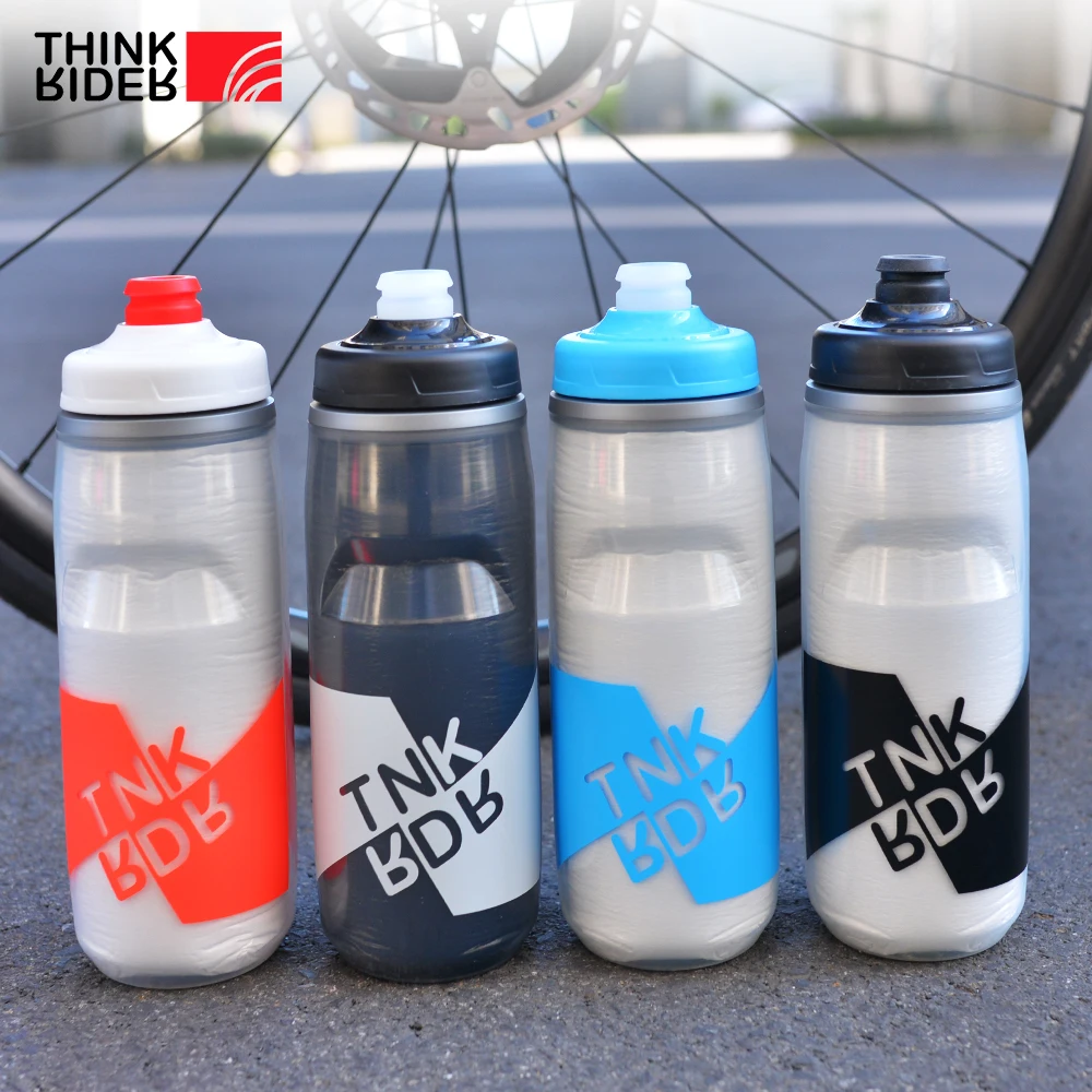 ThinkRider Insulated Cold Cycling Water Bottle Portable 620ml/21oz MTB Bottle Ultralight Dustproof Sports water bottle bicycle water bottle sports bottle