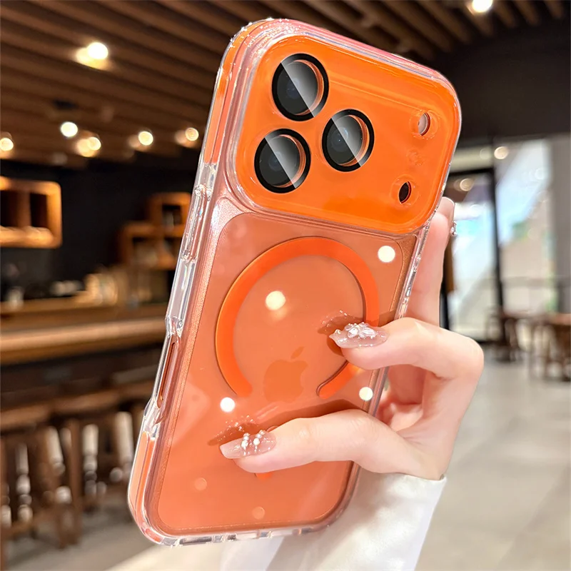 Dual-Tone Two-in-One Magnetic Case for iphone 17 pro max case Official  Solid Color Changing Cover with Military-Grade Protection - AliExpress  202192403