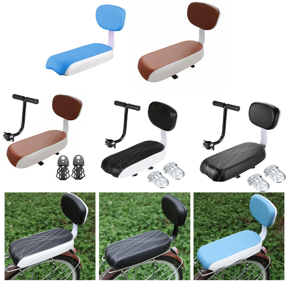 

Bicycle Rear Saddle Bicycle Seat With Back Rest With Handle And Pedals 34cm*16cm For Mountain Bikes/ Ebikes