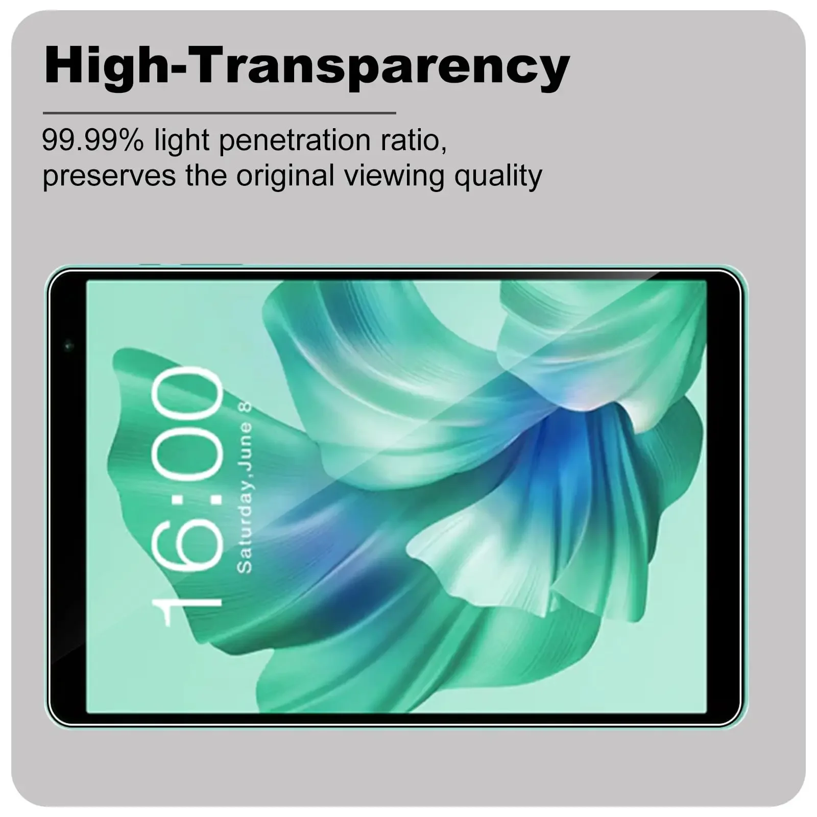 Screen Protector for TECLAST P85T 2023 (8 inch) HD 9H Hardness Anti-Scratch Explosion-Proof Transparent Tempered Glass Film