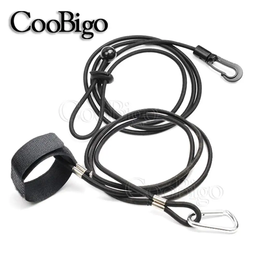 1pcs Length 43.3" Canoe Kayak Paddle Leash Clip Safety Fishing Rod Tether Holder Lanyard